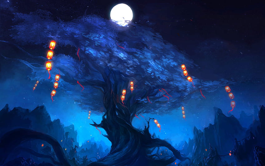 6 Fantasy Moon, gothic fantasy winter HD wallpaper
