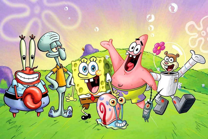 Spongebob Squarepants ตัวละครสปองบ็อบ วอลล์เปเปอร์ HD