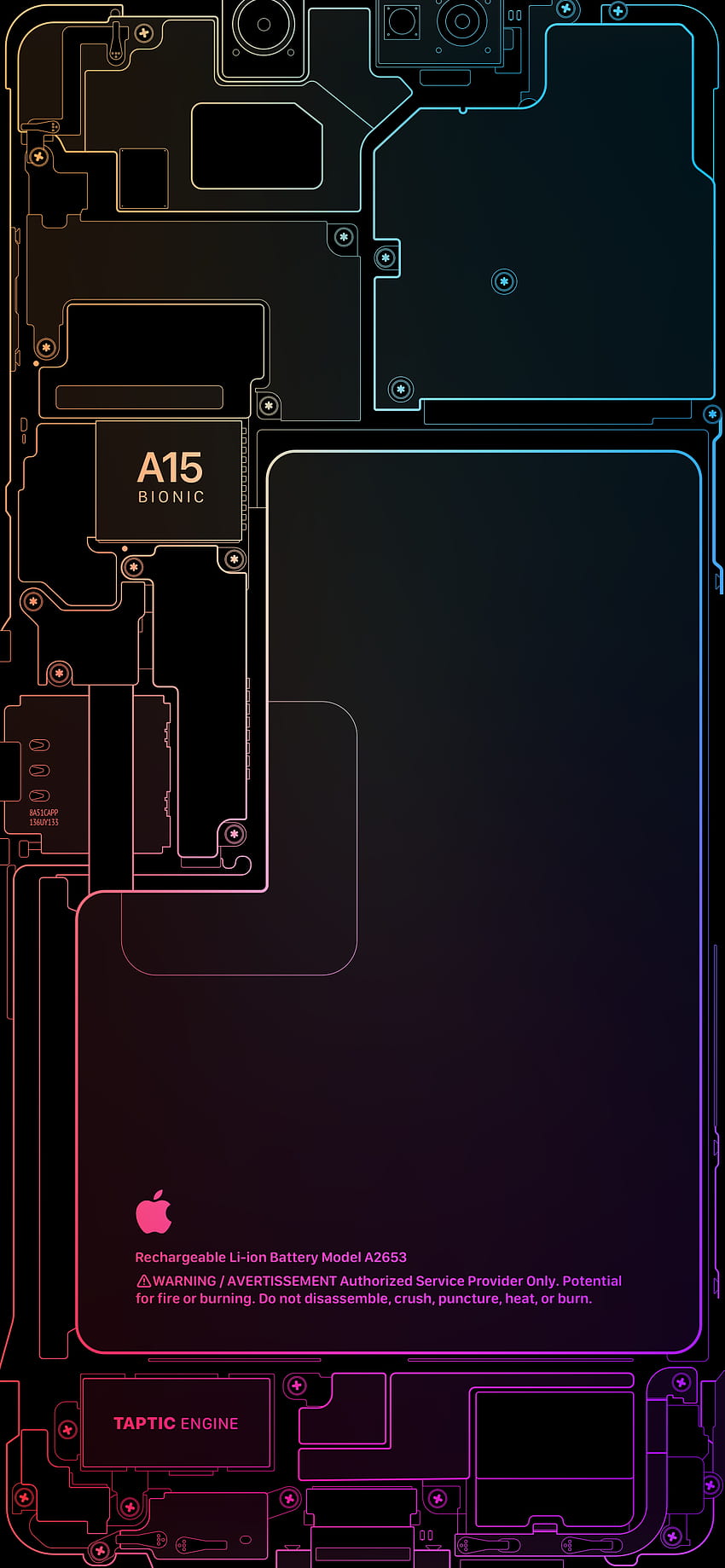 iPhone 13 Pro Schematic, neon line iphone 13 pro HD phone wallpaper