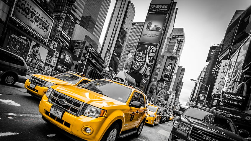 Galleria dei taxi gialli di New York Sfondo HD