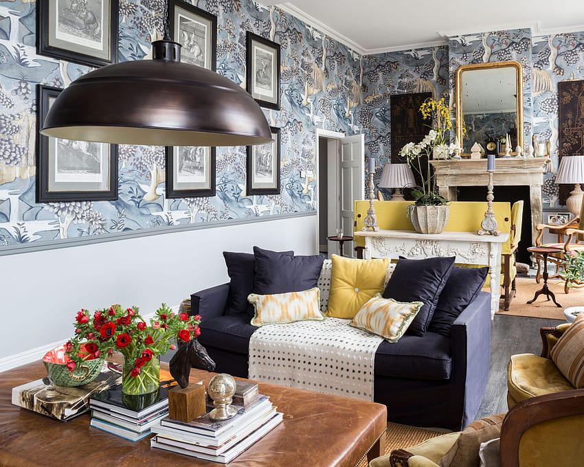 Idéias de sala de estar – maneiras bonitas de decorar suas paredes papel de parede HD
