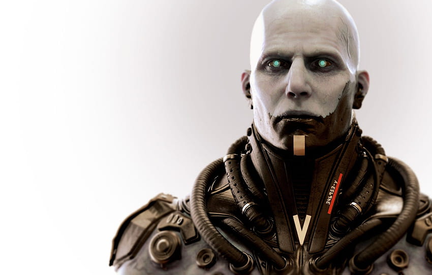 look, bald, Vienna, male, fighter, cyborg, tube, Epic Games, Unreal Tournament , section игры, bald man HD wallpaper