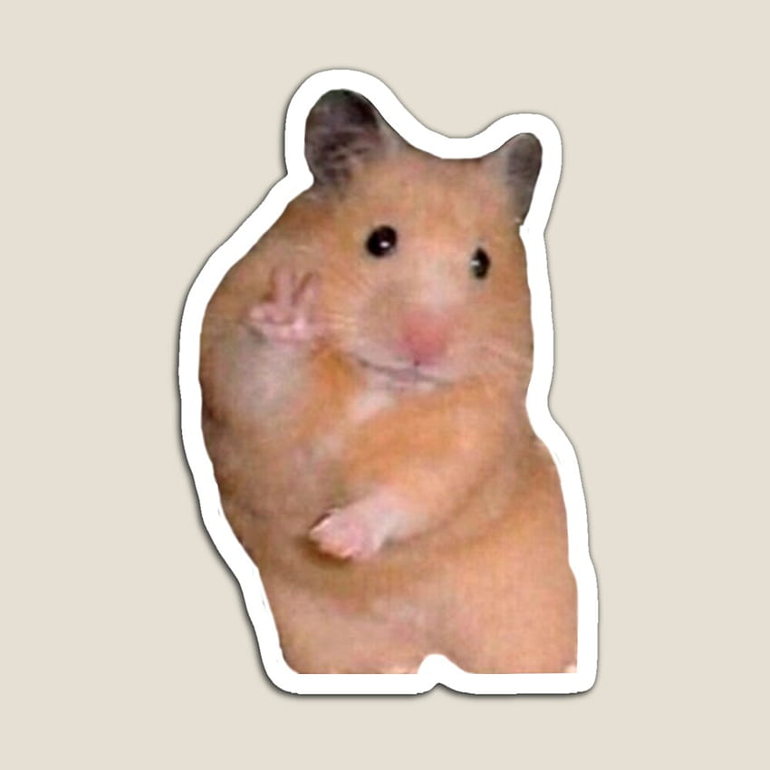 Hamster Peace Sign oleh Juandemas, meme hamster wallpaper ponsel HD