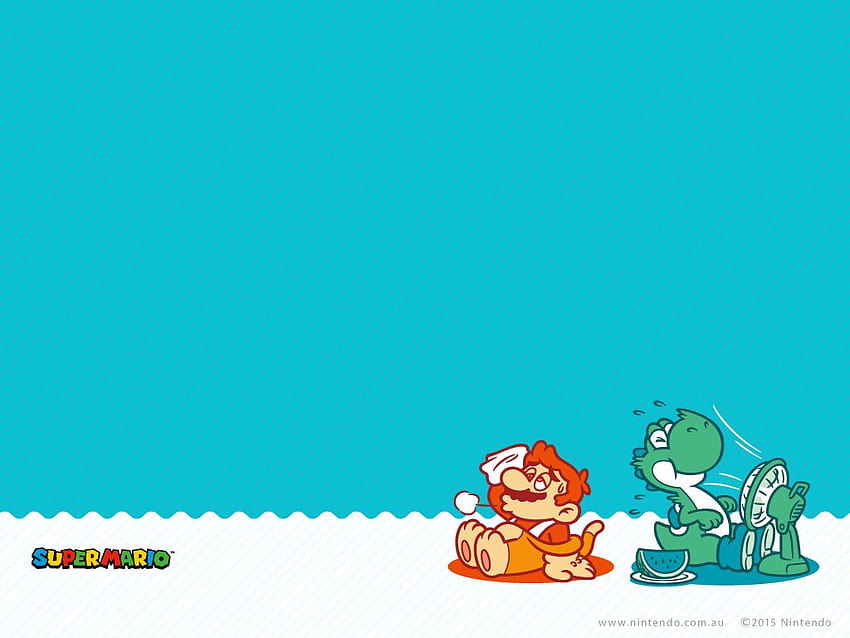Mario & Yoshi Summer Backgrounds, mario summer HD wallpaper