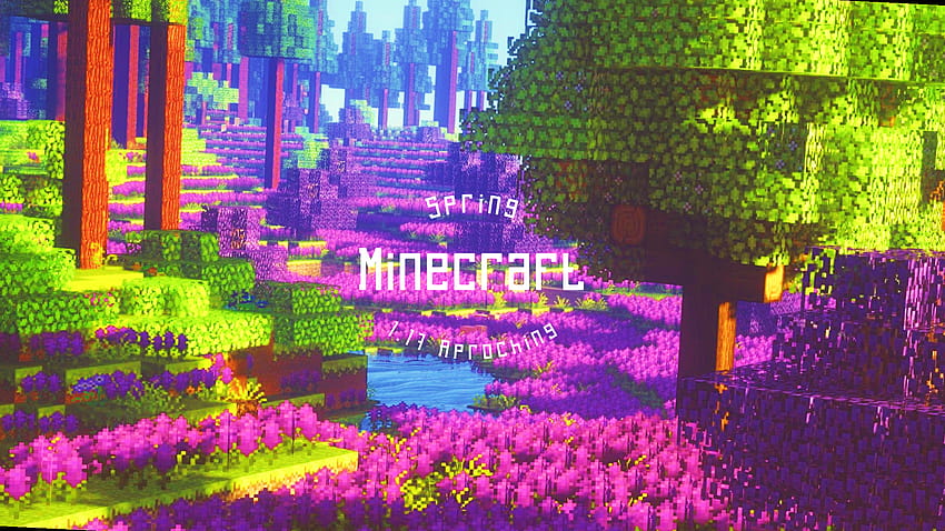 purple minecraft HD wallpaper