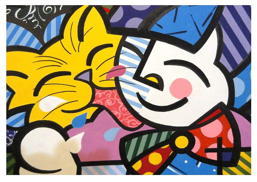 Romero britto art print HD wallpapers | Pxfuel