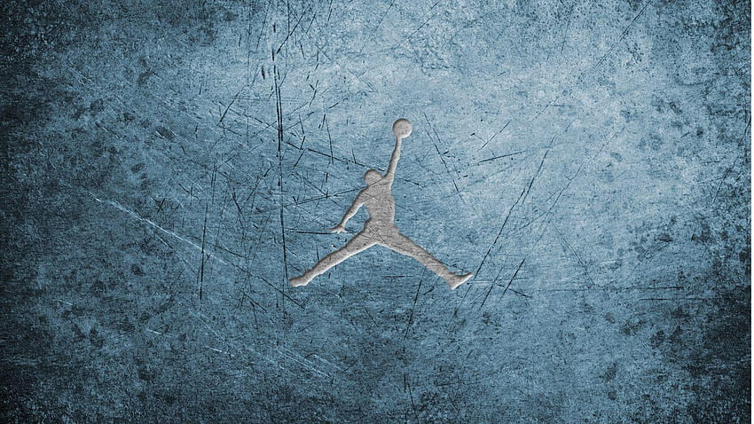 logotipo azul Michael Jordan, logotipo da Jordânia papel de parede HD