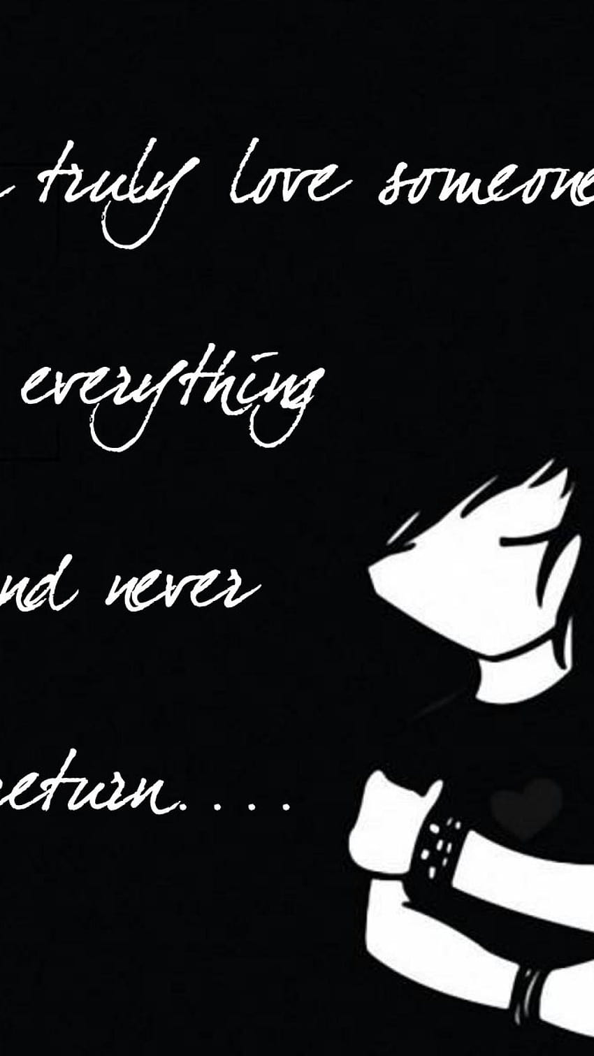 Frases de amor emo fondo de pantalla del teléfono | Pxfuel