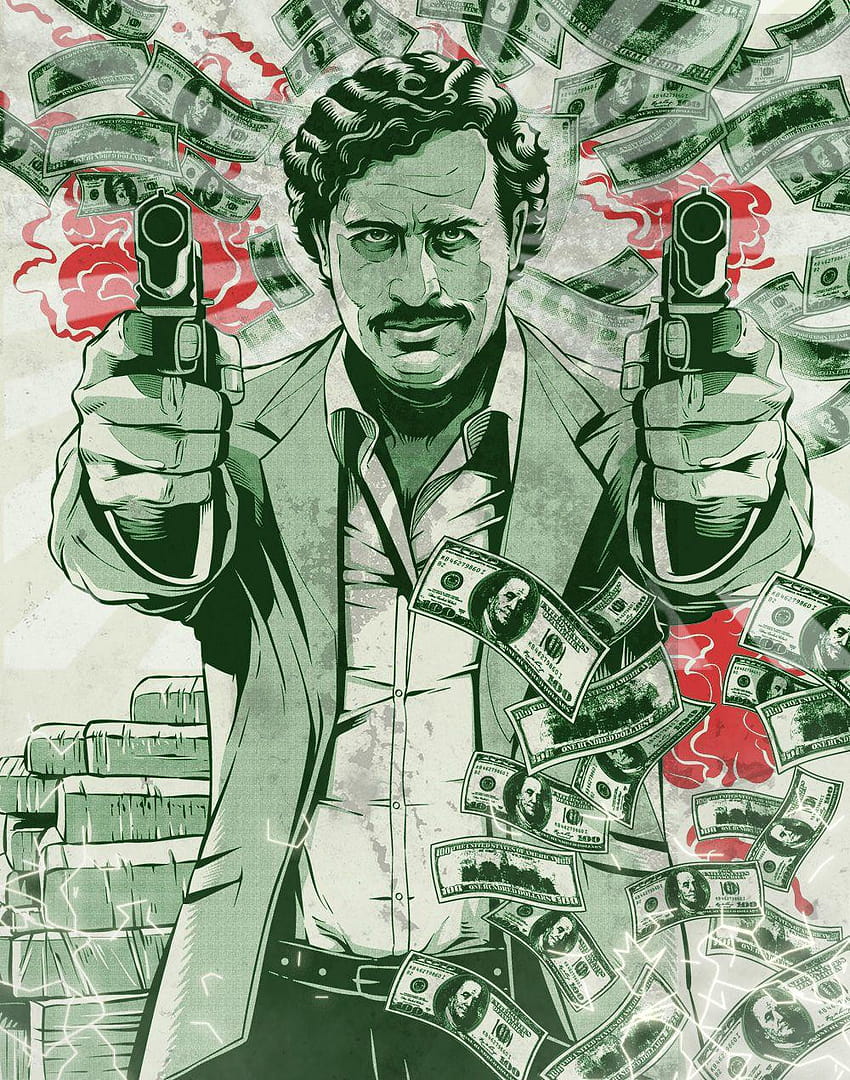 Pablo Escobar telefoniert auf Behance HD-Handy-Hintergrundbild