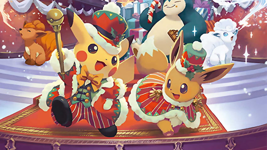 Pokémon Navidad, pikachu de Navidad fondo de pantalla