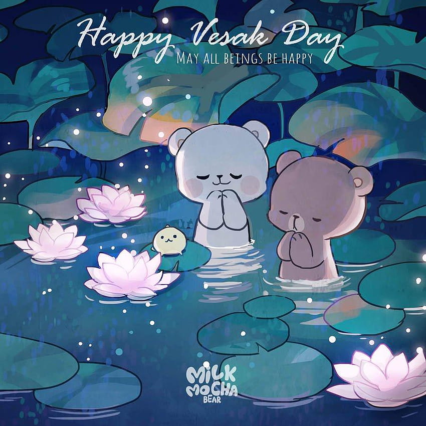 Happy Vesak Day 2019/2563 for Buddhist friends around the world, milk mocha HD phone wallpaper
