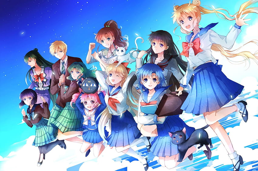 2560x1700 Sailor Moon, Tsukino Usagi, Tomoe Hotaru, minako aino papel de parede HD