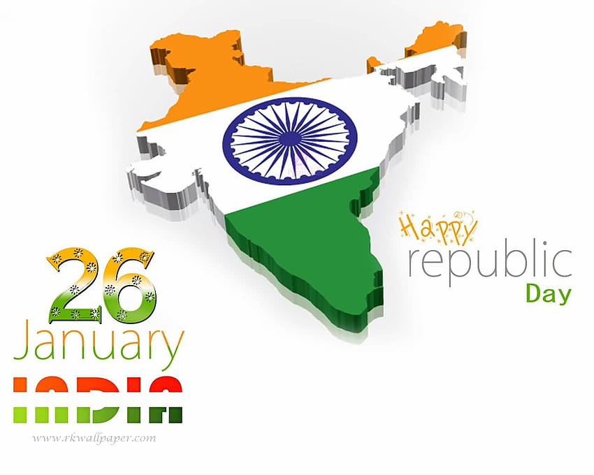 26 January India Happy Republic Day Indian Map Greeting, 26th january HD wallpaper