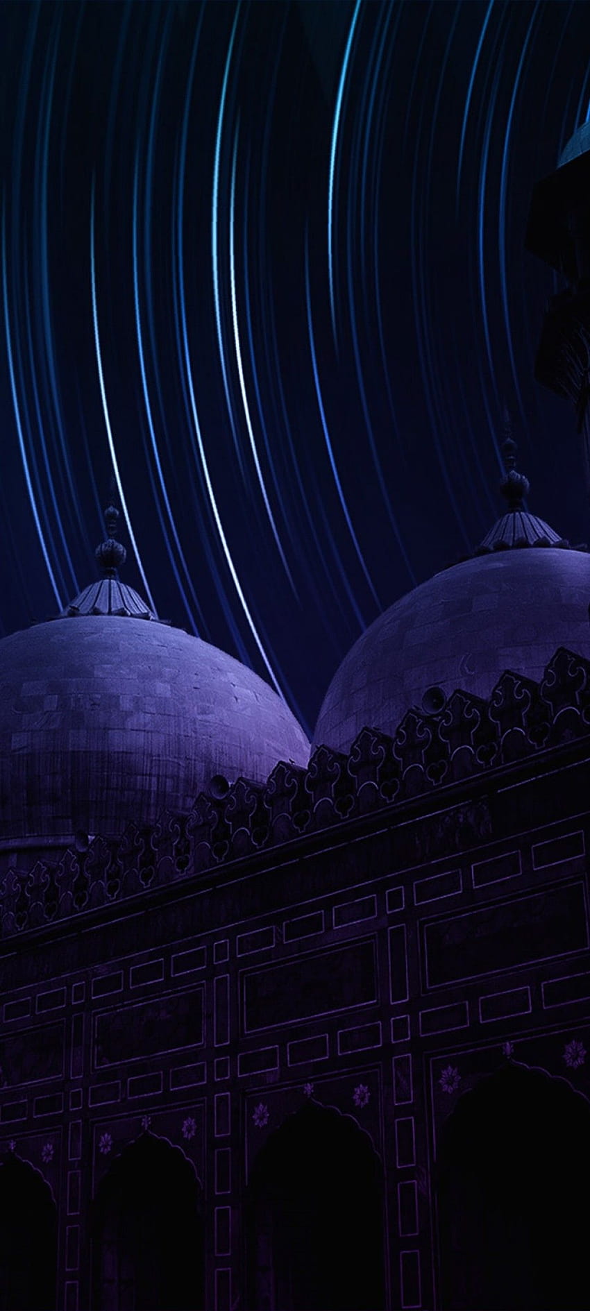 Badshahi Mosque , Lahore, Pakistan, Masjid, Star Trails, Dark background, Night time, World HD phone wallpaper