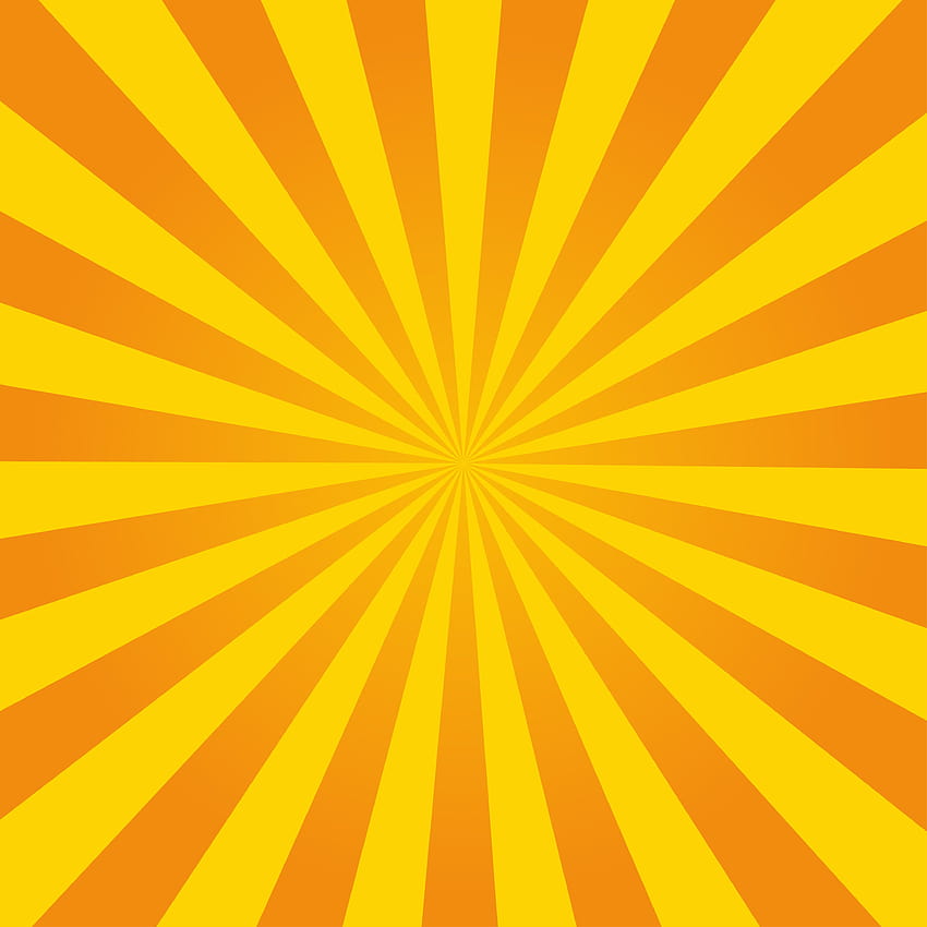 Latar belakang oranye sinar retro, sinar matahari retro wallpaper ponsel HD