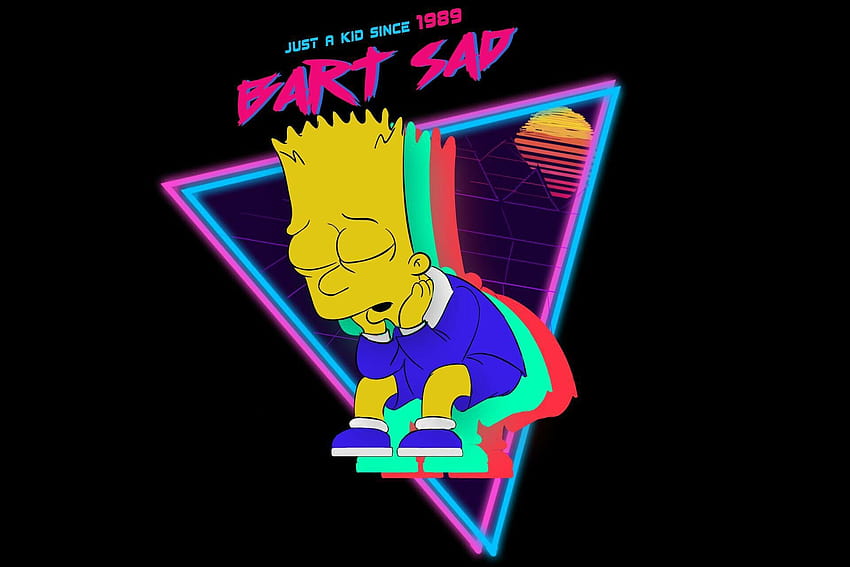 Sad, bart, sad bart, neko, HD phone wallpaper