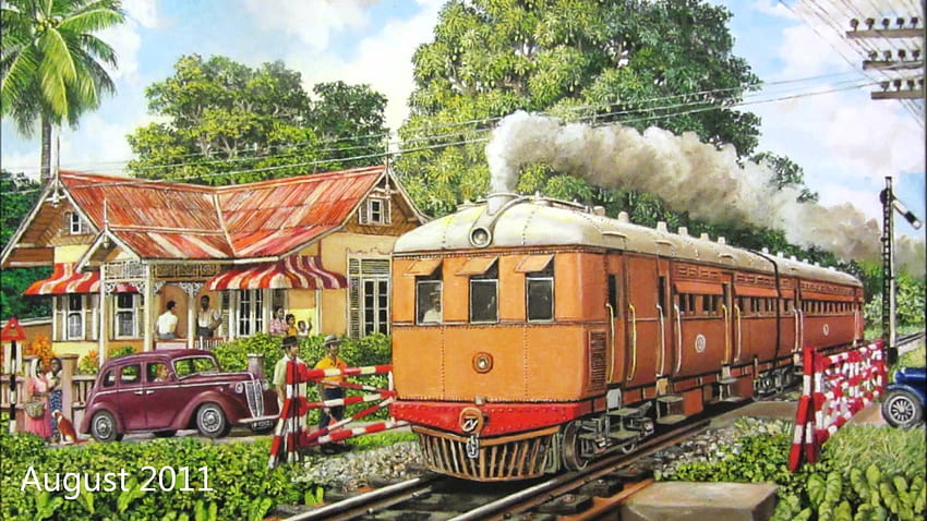 Seni Kereta Api oleh David Moore Wallpaper HD