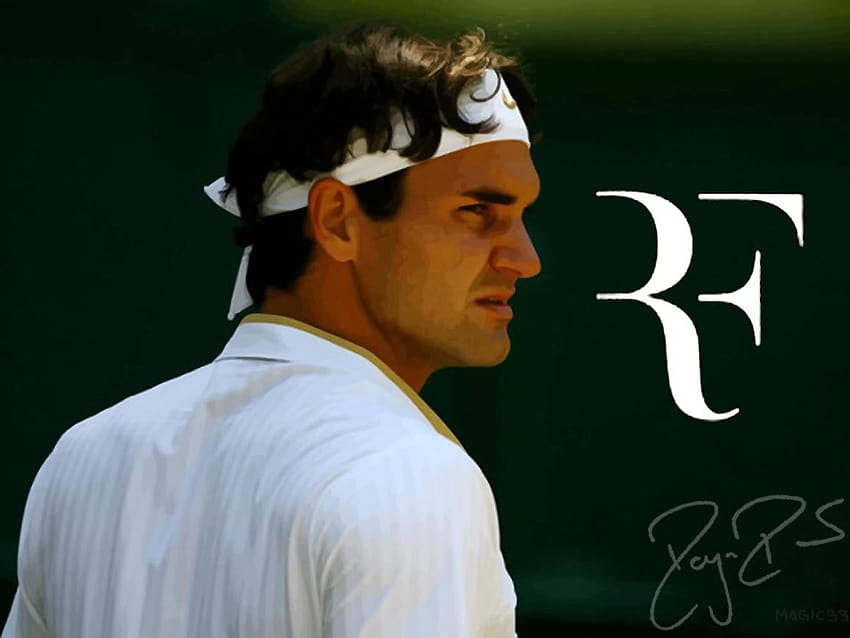 Roger Federer erhält „RF“-Logo von Nike zurück, Roger Federer-Logo HD-Hintergrundbild