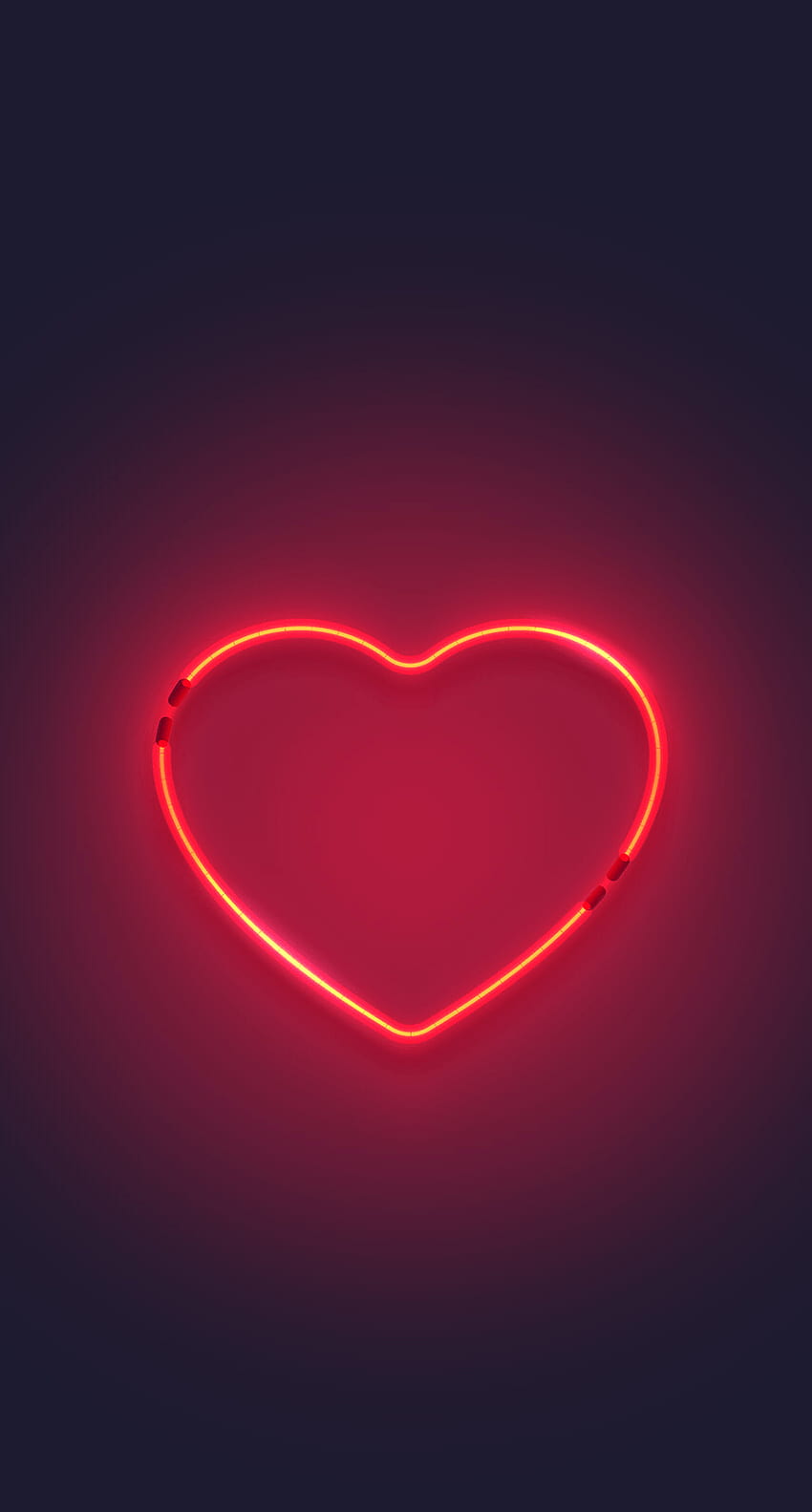 Neon cœur ️, aesthetic red heart neon HD phone wallpaper | Pxfuel