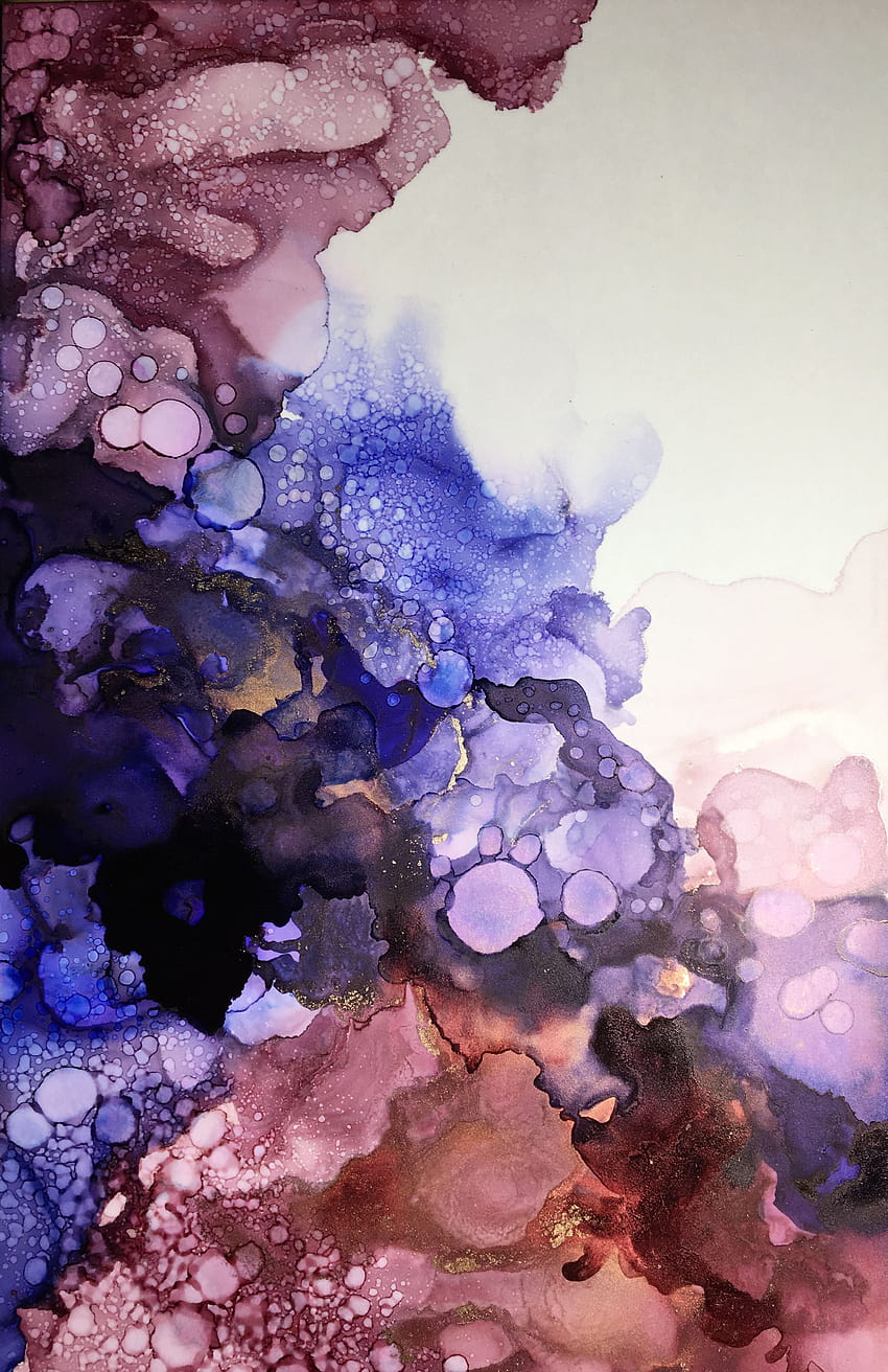 Alcohol Ink Painting, ink art HD phone wallpaper