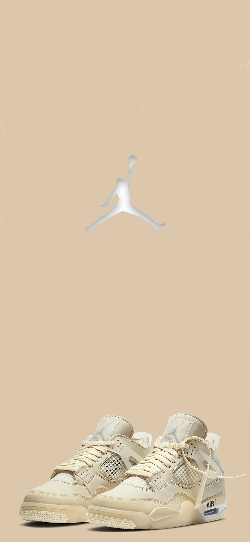 Air Jordan 4, Jordan 4 w kolorze złamanej bieli Tapeta na telefon HD