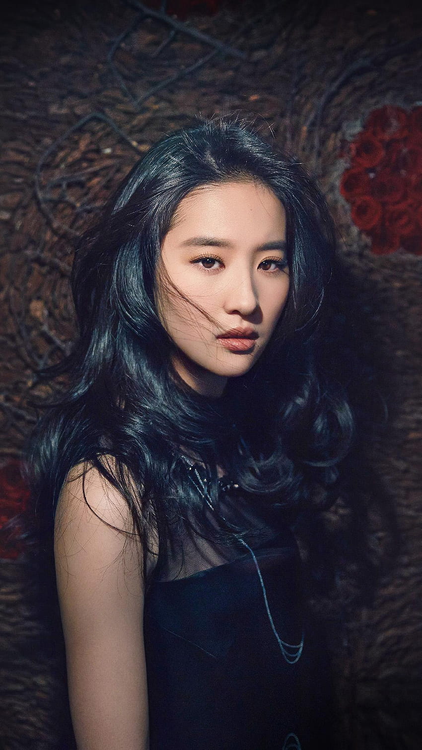 소녀 Liu Yifei 중국 영화 배우 모델 가수 Dark Android HD 전화 배경 화면
