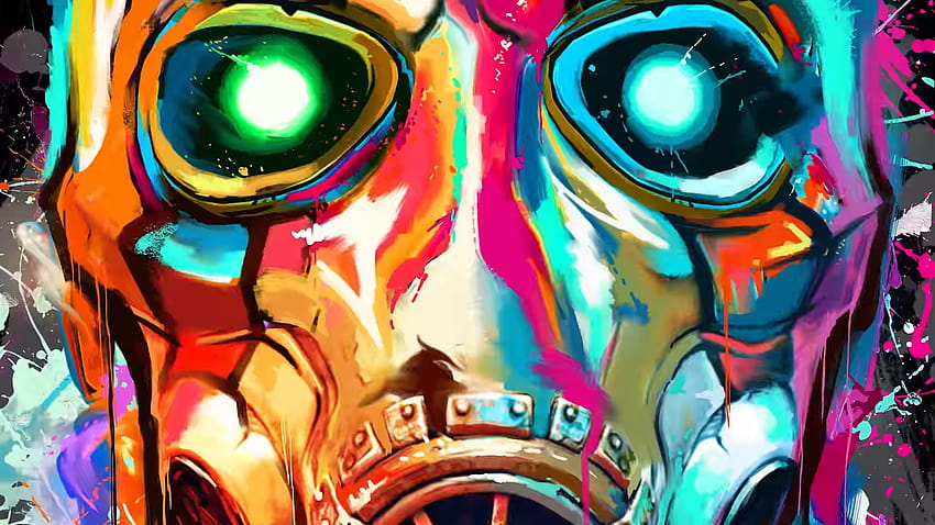 Borderlands 3 colorful psycho mask from trailer : HD wallpaper