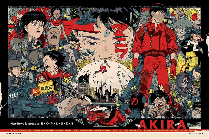 Poster lengkap Tyler Stout untuk 'Akira' tersedia secara eksklusif untuk orang-orang beruntung yang menghadiri Mondo Mystery …, film akira Wallpaper HD