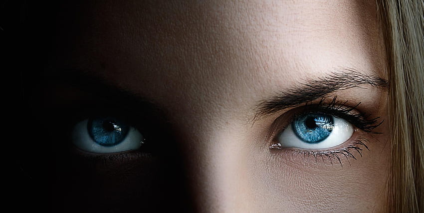 жени, очи, сини очи, близък план / и женски очи HD тапет