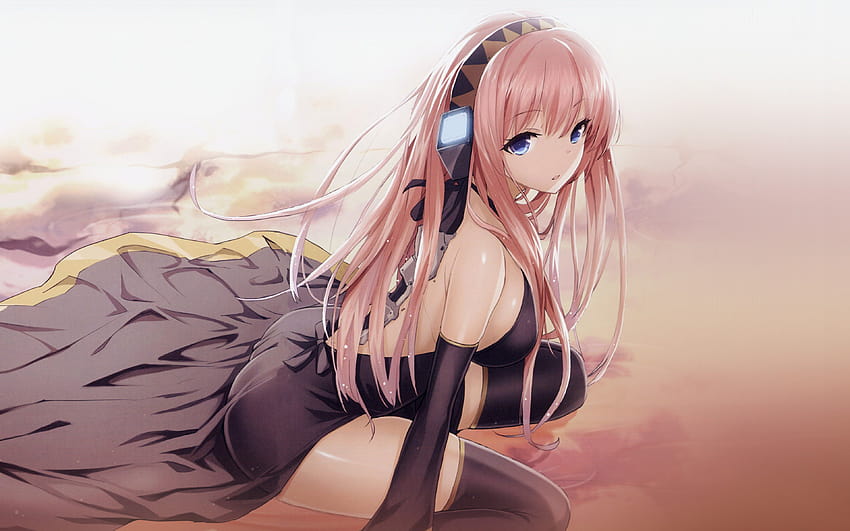 am08, süßes Anime-Mädchen mit rosa Haaren HD-Hintergrundbild