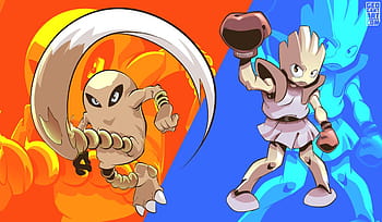 Pokémon Photos & Images - #106 - Hitmonlee ♢ Altura: 1.5 m ♢ Peso: 49.8 kg  ♢ Sexo: 100% Masculino / 0% Feminino ♢ Tipo: Lutador ♢ Classificação:  Chutador ♢ Linha evolutiva