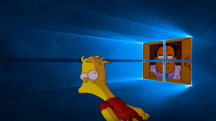 Simpsons bilgisayarı, bart bilgisayarı HD duvar kağıdı