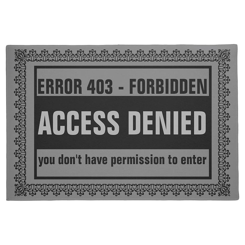 Access Denied 403 Forbidden Error Doormat HD phone wallpaper