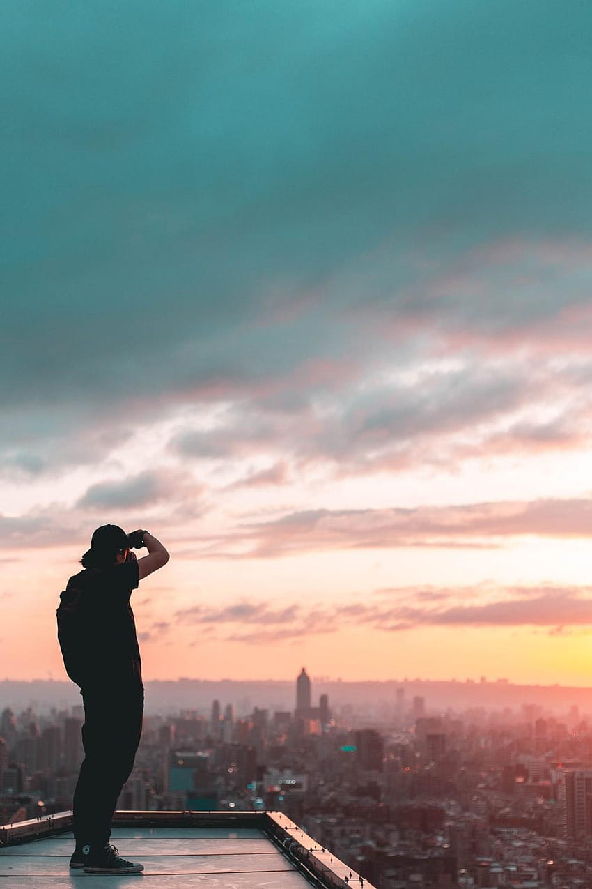 2 Rooftop, sad boy sitting alone mobile HD phone wallpaper