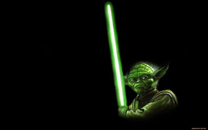 Star Wars Yoda, lightsaber yoda Wallpaper HD