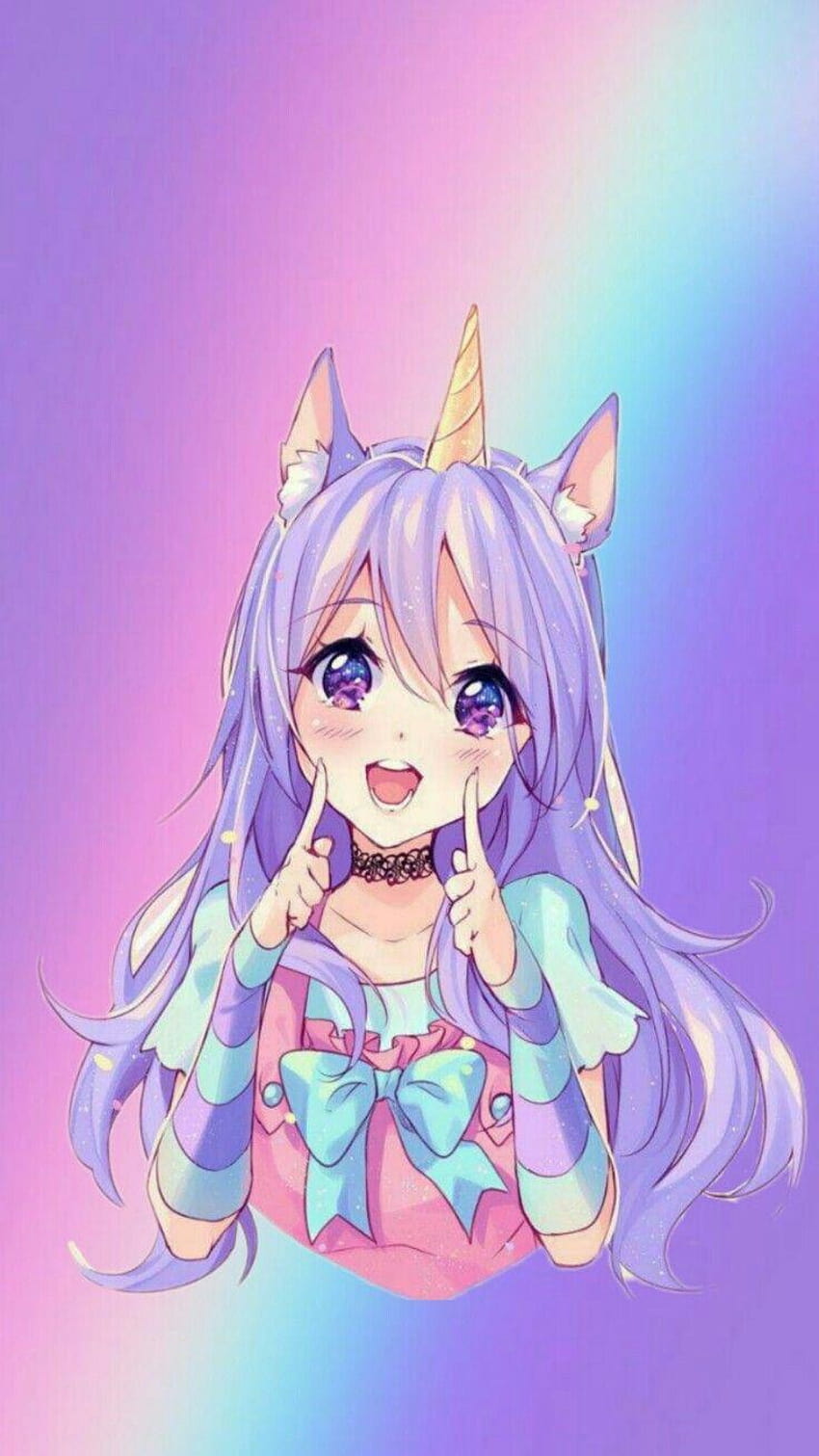 Cute Anime Unicorn, unicorn anime HD phone wallpaper