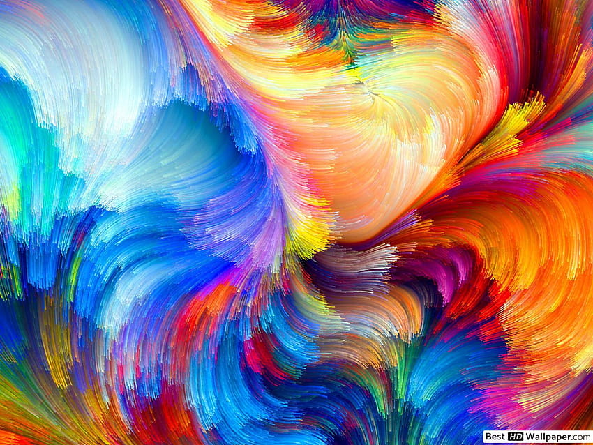 Colorful Abstract Brush strokes HD wallpaper