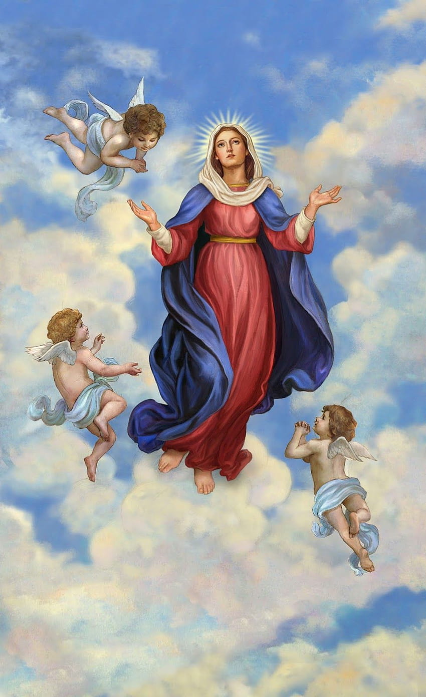 Épinglé sur Catholic Gifts, Assomption de Mère Marie Fond d'écran de téléphone HD