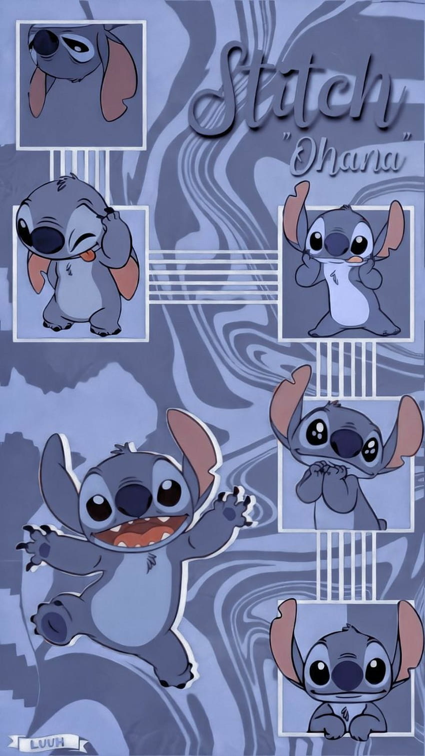 Stitch Estética publicado por Zoey Thompson, collage de puntadas fondo de pantalla del teléfono
