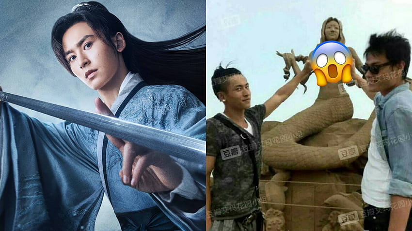 Los internautas descubren más condenatorias de Zhang Zhehan, incluida una de él realizando un gesto “obsceno” en la estatua fondo de pantalla