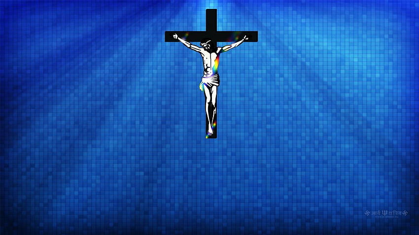 jesus christ on the cross, bluecross HD wallpaper