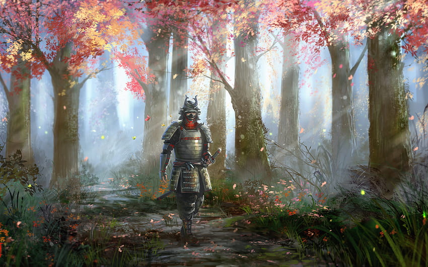 Fantasy Samurai, feudal japan HD wallpaper