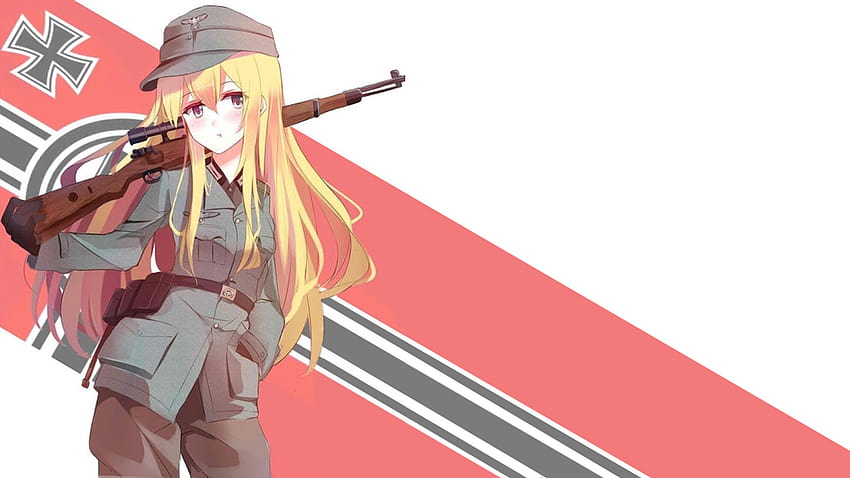 German Anime Soldier HD wallpaper