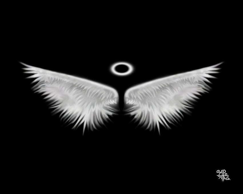 Готини ангелски крила, естетични крила HD тапет