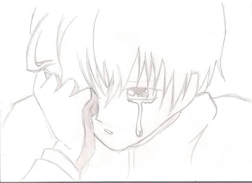 The Sad drawing . from 3266 drawings, angry anime boy sketch HD wallpaper