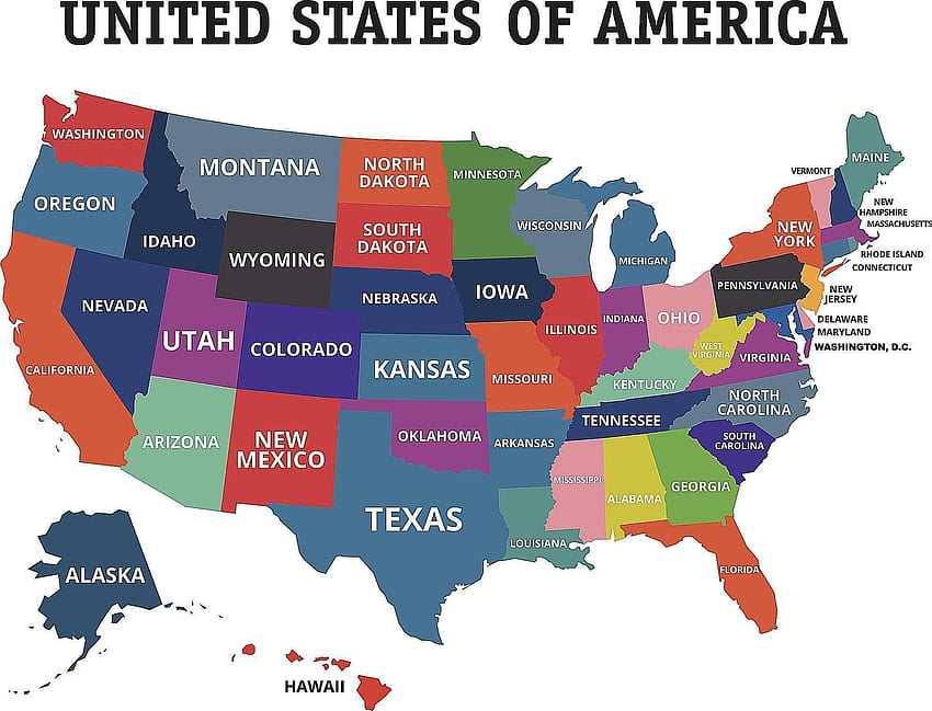 우리 지도 고해상도 미국 지도 미국 주 지도 유효한 북쪽 HD 월페이퍼