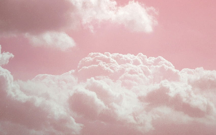 Aesthetic Pink Cloud, computador estético rosa papel de parede HD