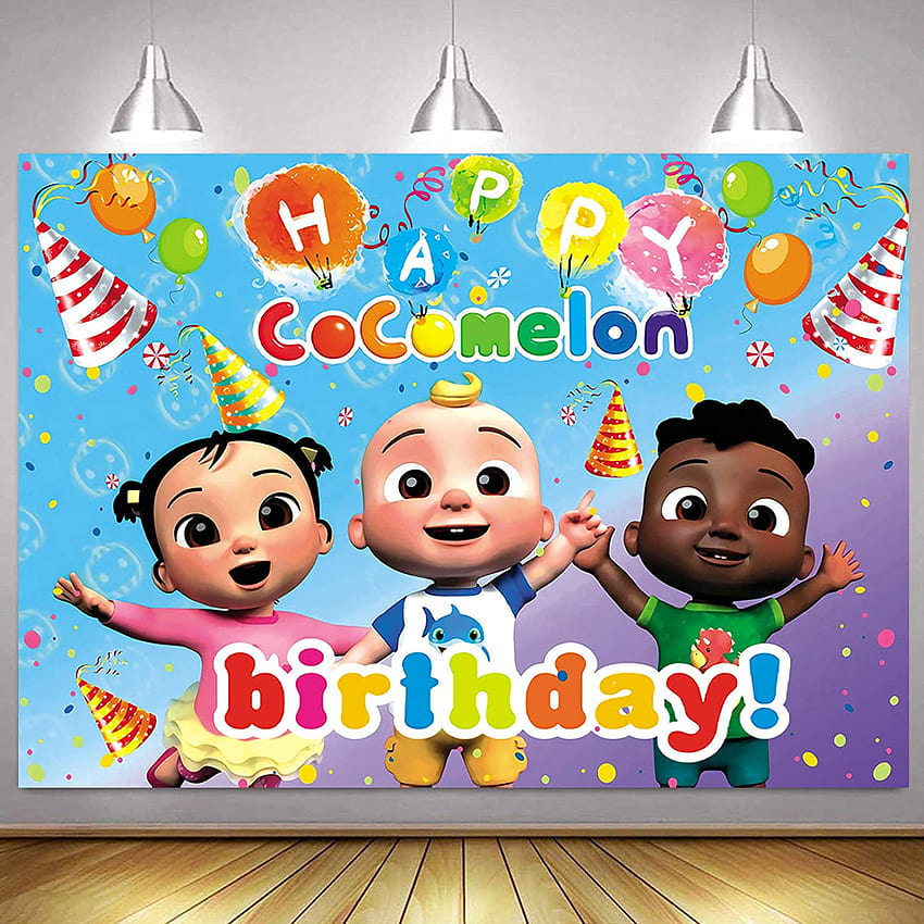 照明 & スタジオ Cocomelon 背景 子供用 Birtay Party Cartoon Cocomelon Family Theme Birtay Party Supplies for Girl cocomelon パーティーデコレーション 背景 カラフルな風船 ビデオ撮影用背景 スタジオ小道具 ビデオスタジオ、cocomelon birtay HD電話の壁紙