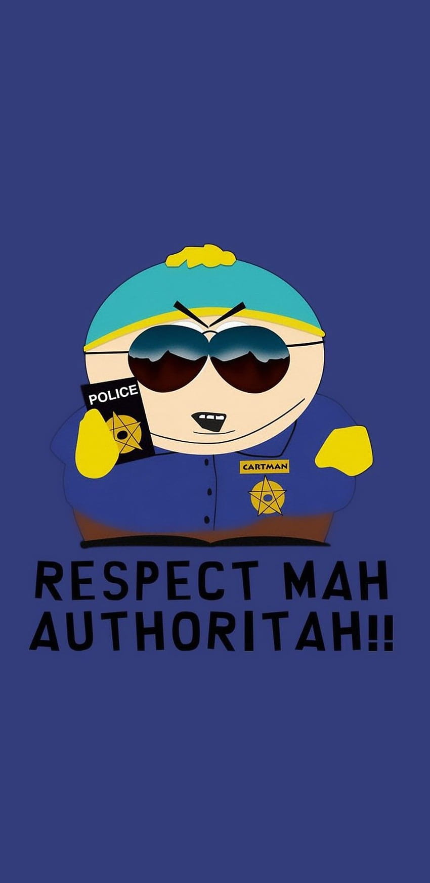 Respeta mi autoridad, eric cartman iphone fondo de pantalla del teléfono