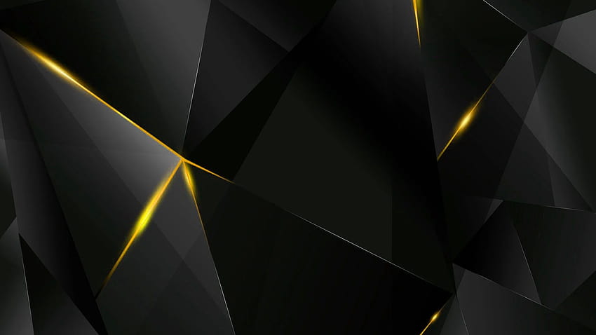 Black and Yellow Abstract, yellow and black abstract HD wallpaper